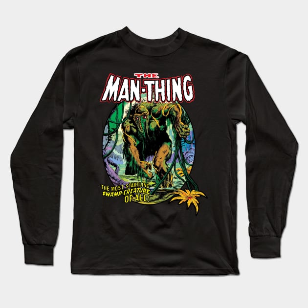 VINTAGE HORROR MAN-THING 1974 Long Sleeve T-Shirt by AxLSTORE